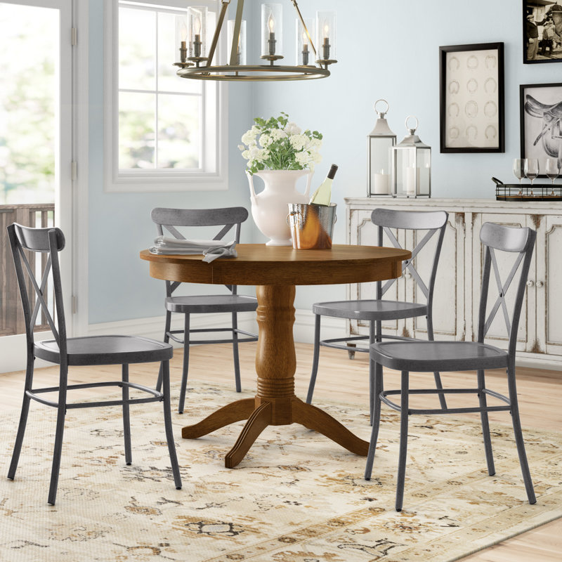 Ensemble repas pour 4 personnes Aliha, Gris antique
