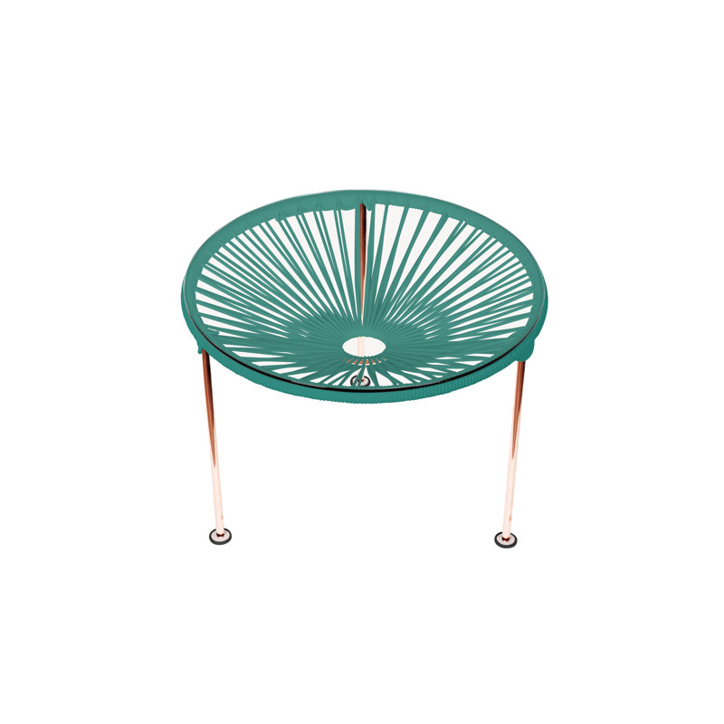 Table basse intérieure / extérieure Zicatela, Cuivre, Turquoise