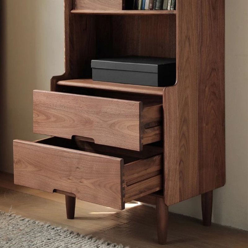 Bibliothèque classique de style nordique, Marron foncé