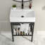 Lavabo de salle de bain mural 24 po x 16,75 po
