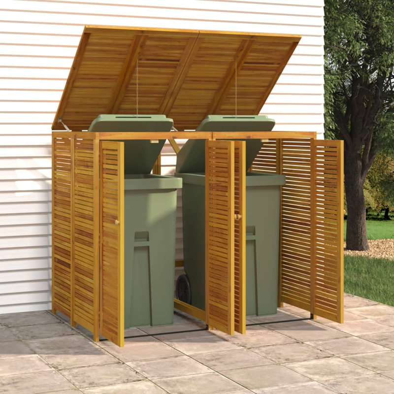 Bacilio Wooden Double Bin Store