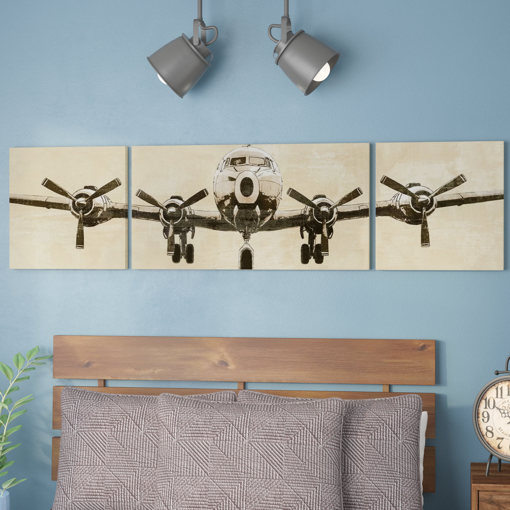 Stupell Dock Overlooking Island 3-Piece Triptych Canvas Art Set