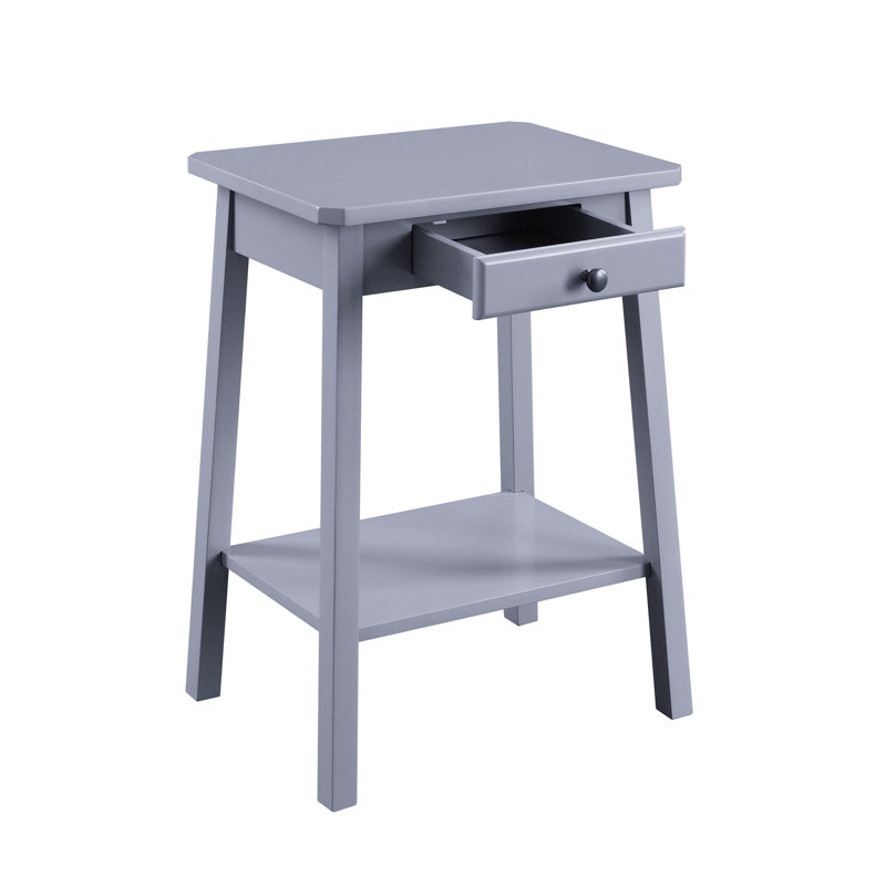 Table d'appoint grise pour décor de couloir - Présentoir et utilitaire l 15 po x P 10 po H 13 po Compartiment à tiroirs compacts rectangulaires