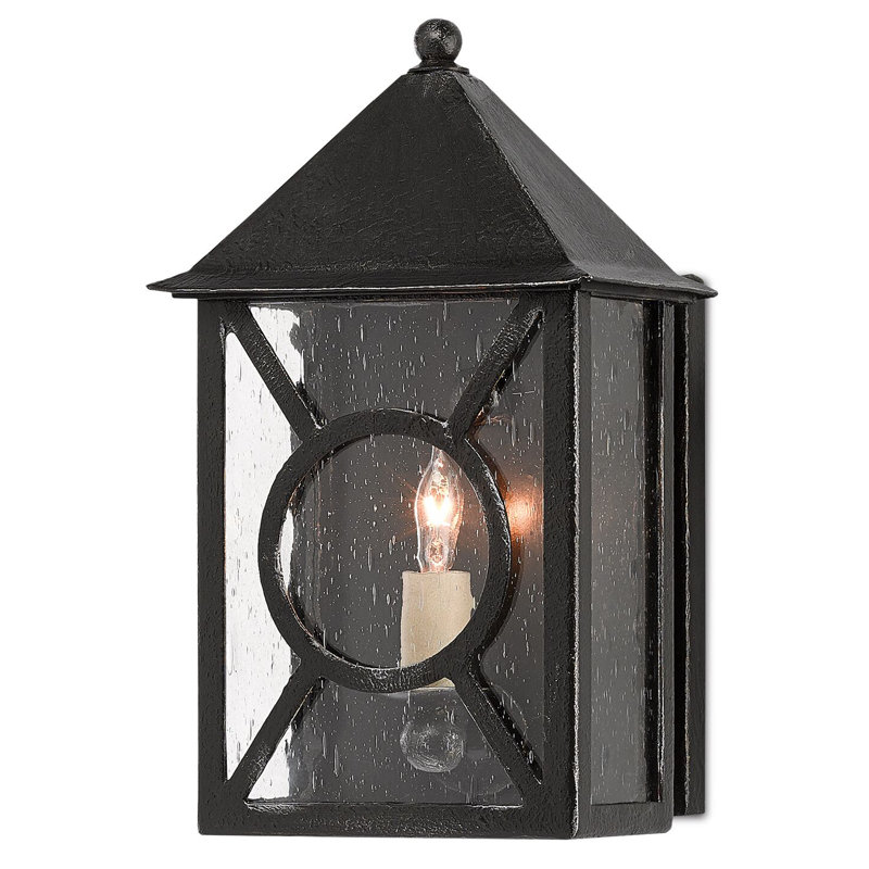 Ripley Outdoor Wall Lantern, Midnight, 12.25" H x 7.25" W x 6.5" D