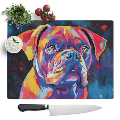 Bulldog  Glass Chopping Board