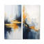 Tempête de marbre bleu et jaune IV - ensemble de 2 peintures murales abstraites-855803330-855803329