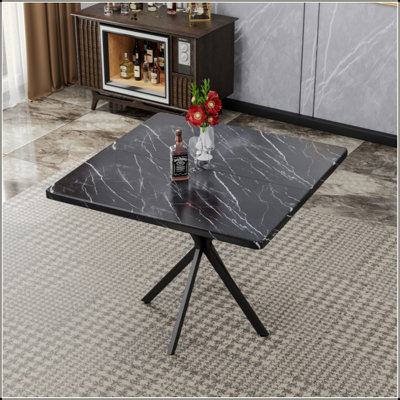 Table de salle à manger carrée, table de salle à manger carrée moderne pour 4 à 6 personnes, table basse pour la salle à manger de cuisine, bureau, espace