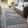 Machine Washable Indoor/Outdoor Xhevrie Sage Rug