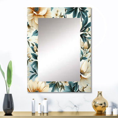 Balmir hortensia beige et bleu Balmir - miroir mural floral