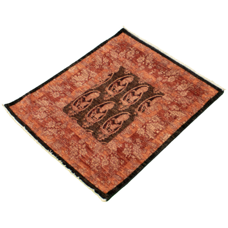 Tapis unique en laine noué à la main 3 pi 10 po x 4 pi 7 po New Age Lahore Finest Caryle
