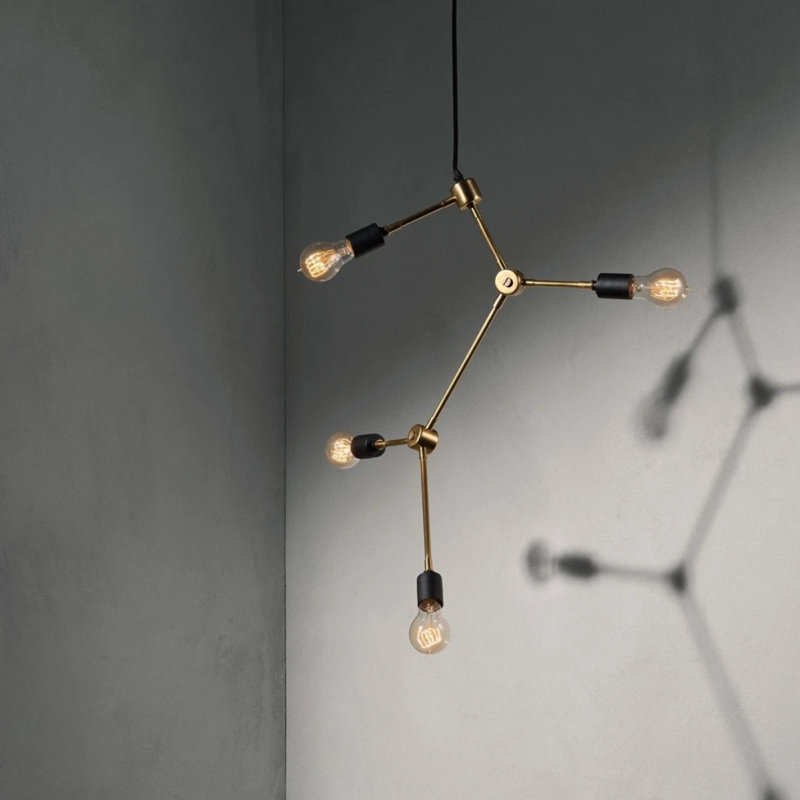 Lustre Tribeca moderne clair, Cuivre, 62” Length x 22” Width x 22” Height