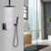 Ceiling Mounted Shower System Combo Set With 16 Inches Square Rain Shower Head
