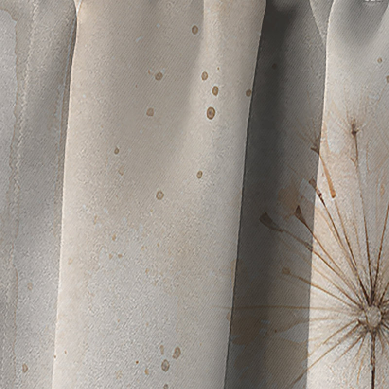 Dandelion Charm In Winter IV - Rideau floral occultant Dandelion - 1 panneau, L 52 po x L 95 po