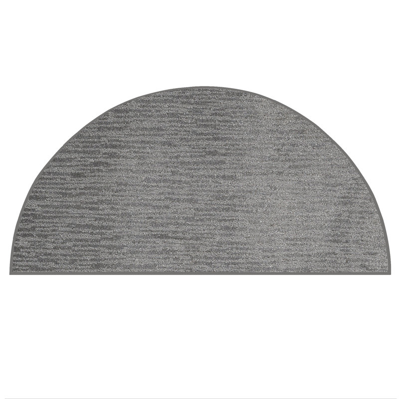 Tapis gris clair Jenisse, Demi-cercle 2 pi 3 po x 4 pi 6 po