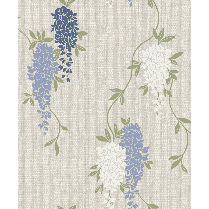 Aisla Wisteria Wallpaper, Blue