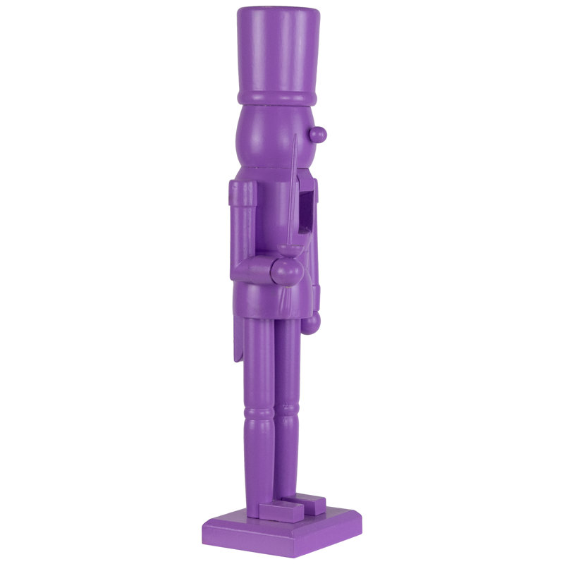 Nutcracker Soldier With Sword Christmas Figure - 15" - Purple
