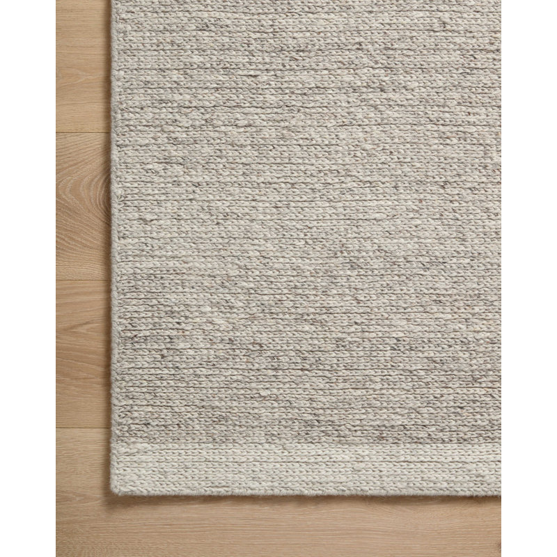 Magnolia Home By Joanna Gaines X Loloi Ashby Silver / Ivory Area Rug, Square 1'6"