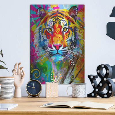 Art mural en métal «The debout tigre» par Dean Russo, Winston Porter