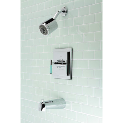 Kingston Brass KB4651CKL Kaiser Sungle-Handle Tub And Shower Faucet, Polished Chrome