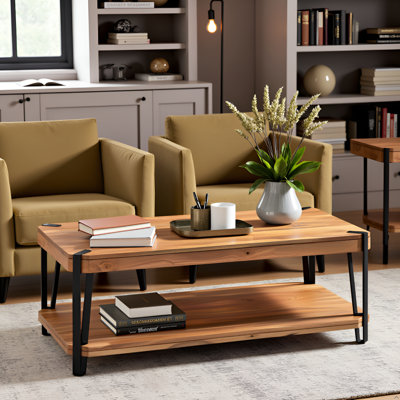 Ryegate 48" Live Edge Wood Coffee Table