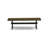6 Piece Dining Table Set Contains a Rectangle Wooden Table with X-Legs and 4 Blue Linen Fabric Upholstered Chairs with a Bench, Wire Brushed Black Finish-196530892-196530893