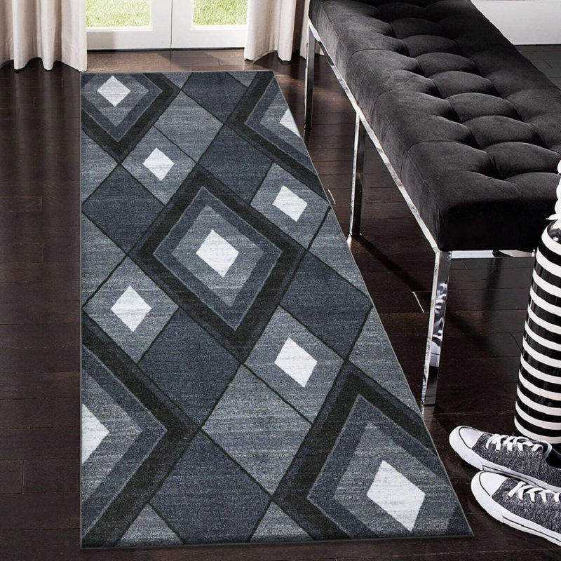 Geometric Indoor / Outdoor Area Rug, Rectangle 10' x 14'2"