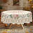 Spring Summer Tablecloth 152cm Round, Flowers Floral Table Cover for Party Picnic Dinner Decor