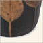 Table d'appoint d'extérieur en béton léger avec motif de feuilles, durable et élégante pour la décoration de patio
