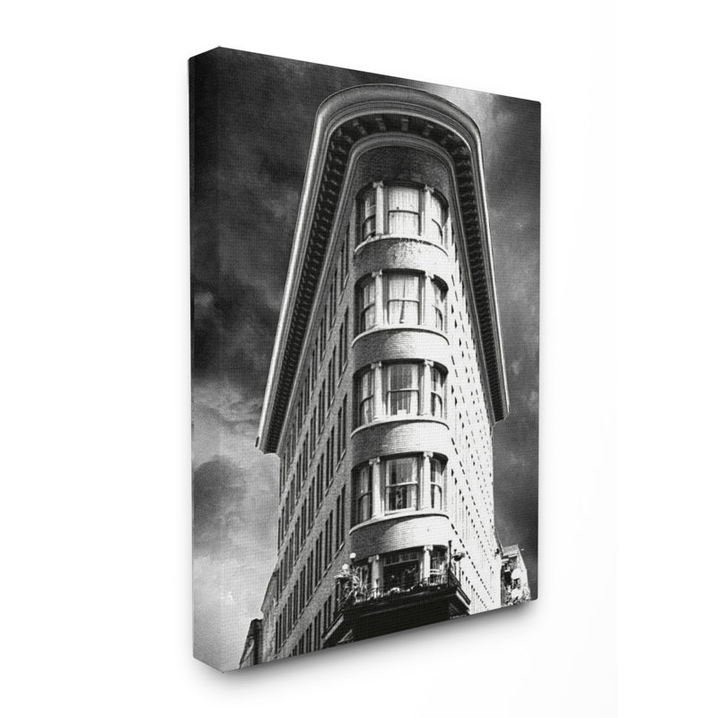Canada Hotel Europe Vancouver Cloudy Day Stretched - Print on Canvas, 20" H x 16" W  x 1.5" D, Wrapped Canvas