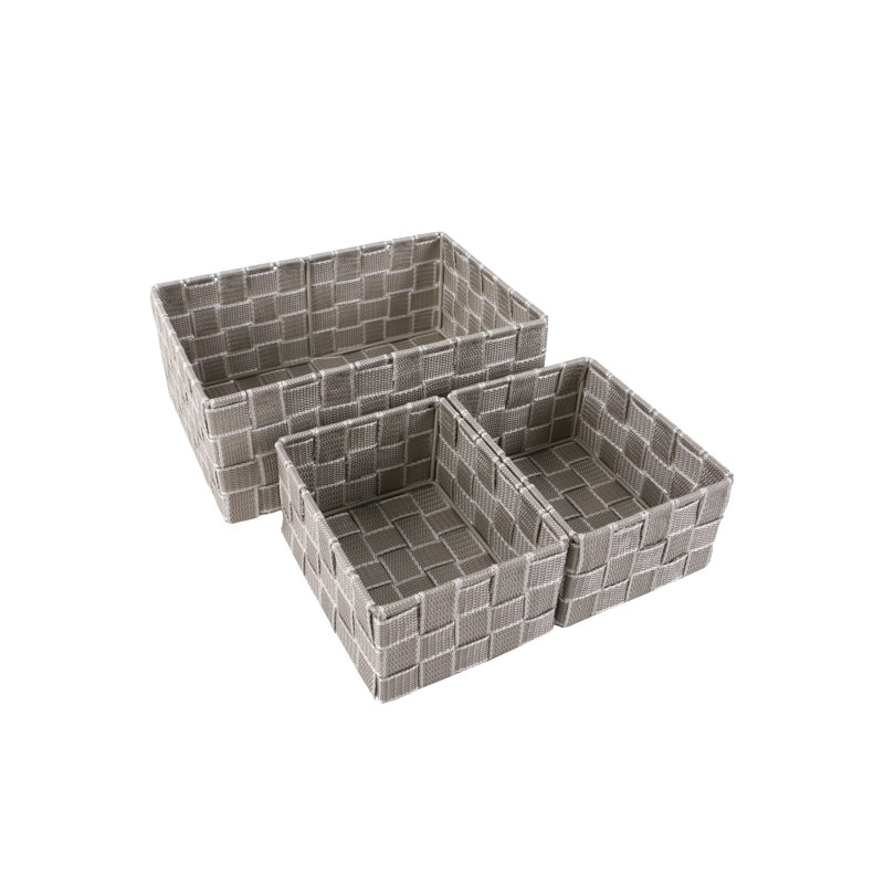 Ensemble de paniers en tissu 3 pièces