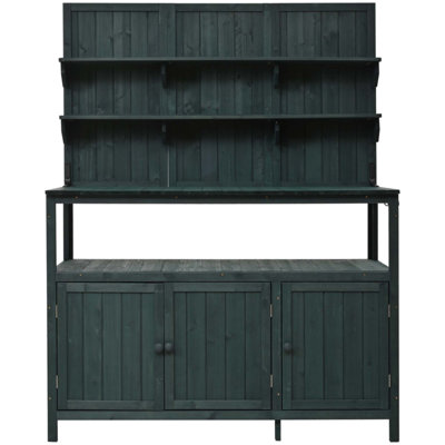 Potting Bench With Hutch