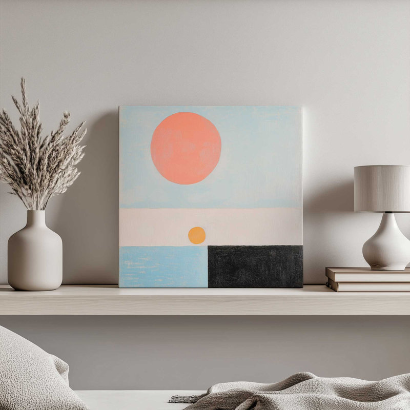 Impression sur toile Colorblock Sunset II par Walker Noble, H 12 po x l 12 po