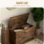 Coffre de rangement avec 2 charnières de sécurité, boîte en bois
