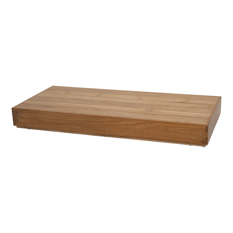 Pacific Outdoor Rectangular Teak Coffee Table, 8" H x 32.5" W x 72" L