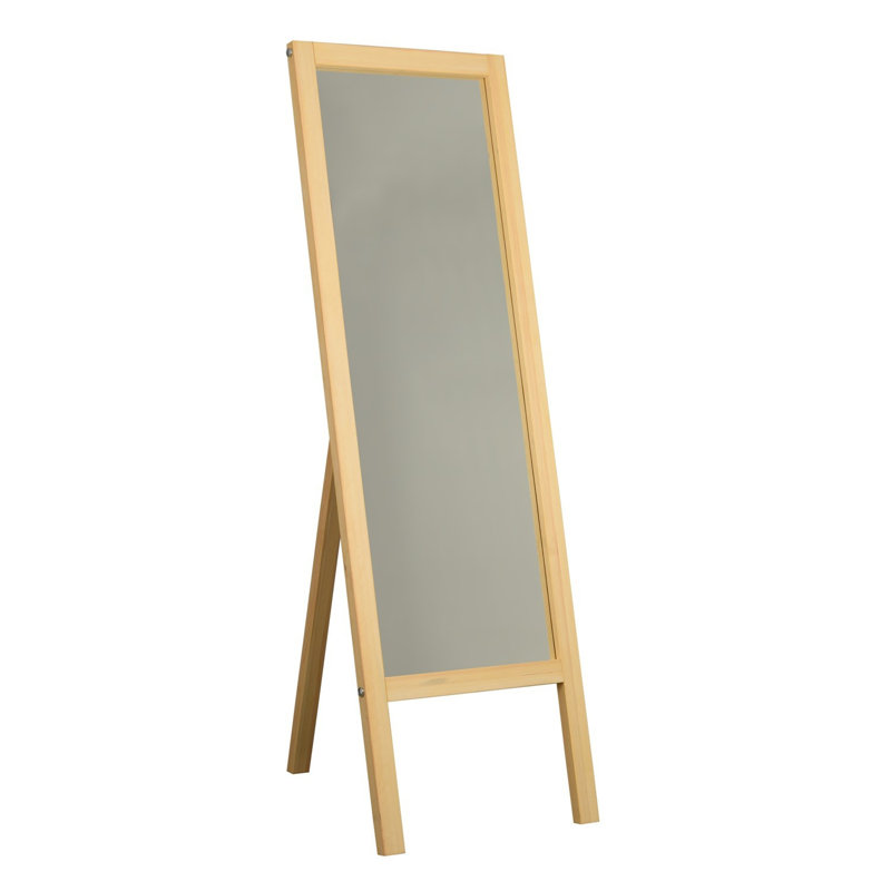 Finnen Floor Mirror with Shelves, Oak