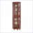 Cabinets Corner Curio with Adjustable Glass Shelves, Lighting, Solid Wood Legs | 70"H x 22"W x 16.95"D | Traditional | Solid Wood+MDF-318842209