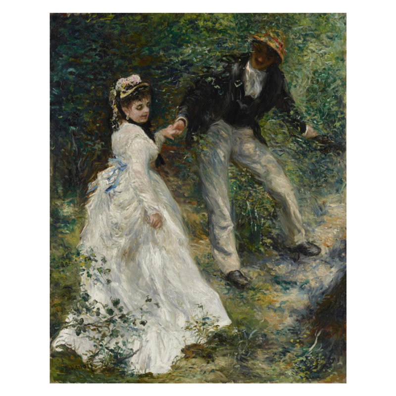 «La Promenade» par Pierre-Auguste Renoir - Estampe numérique, H 40 po x l 32 po