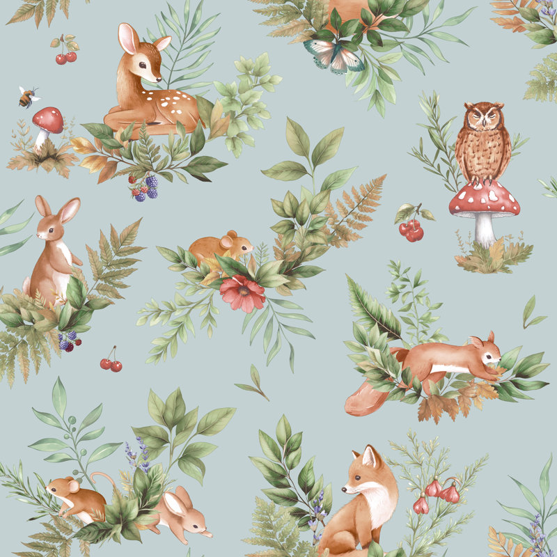 10.05m x 53cm Matte Wallpaper Roll, Blue