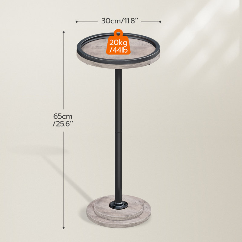 25.6'' H Small Round End Table