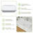 GhomeG 19"W x 12"D White Ceramic Bathroom Sink Rectangular Vessel Vanity Sink