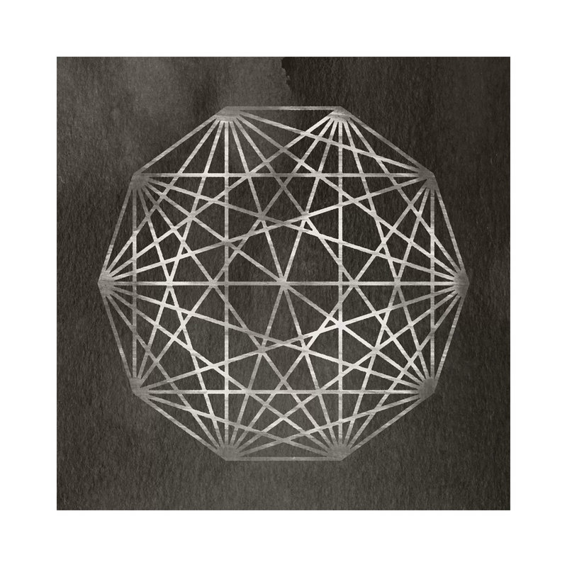 Modren Abstracts - Geometric Sphere by 5by5collective - Wrapped Canvas Painting, 30.48 cm H x 30.48 cm W