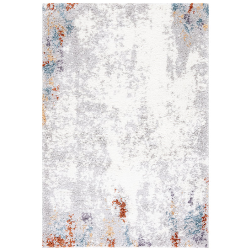 Berber Shag Performance Abstract Rug, Rectangle 4'5" x 6'5"