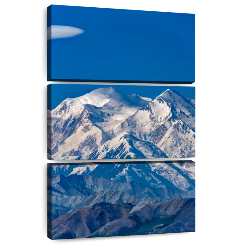 Alvord McKinley Denali Snowy Mountains, H 74 po x l 48 po