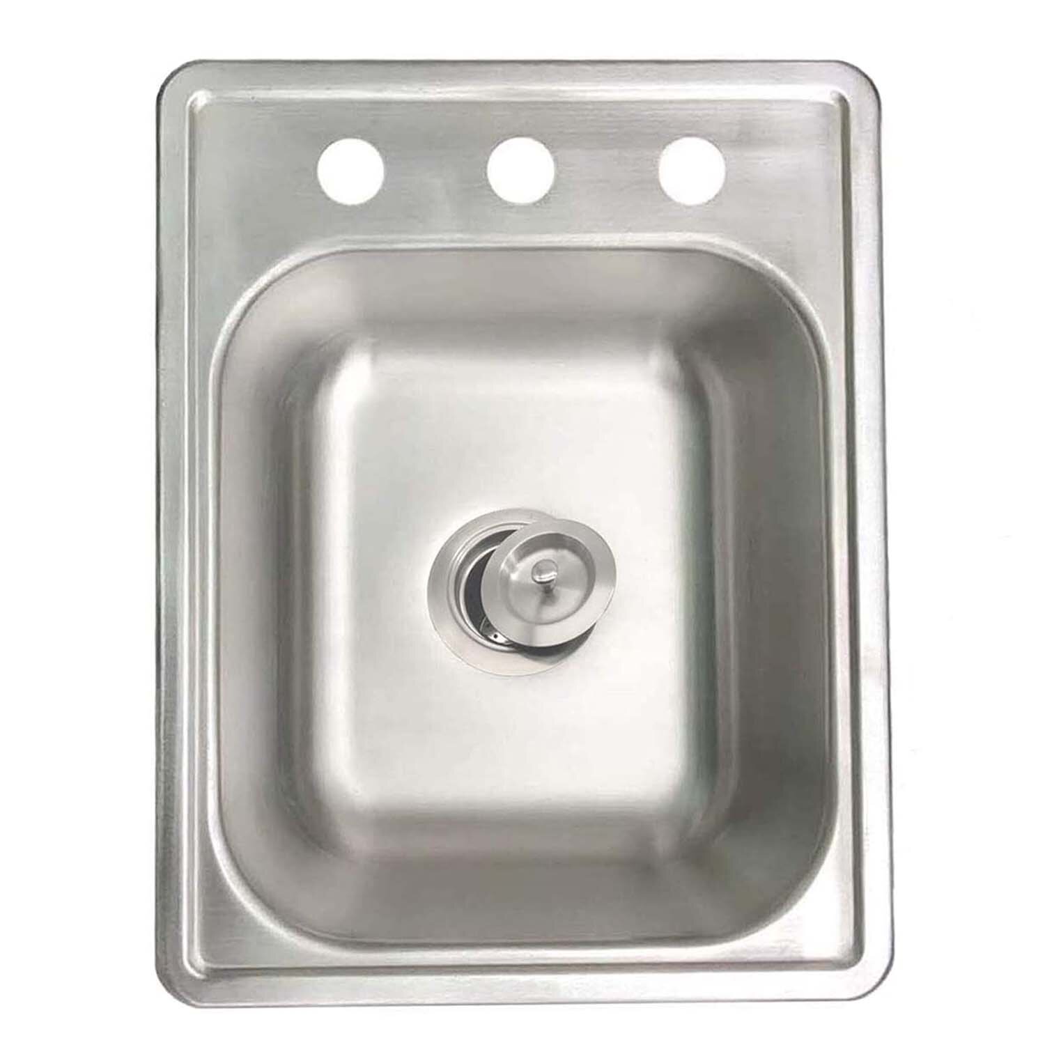 OAKLAND 22 L Drop In Single Bowl Stainless Steel Kitchen Sink Wayfair   22 L Drop In Single Bowl Stainless Steel Kitchen Sink 