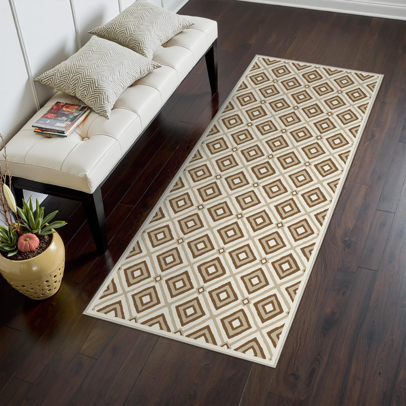 Machine Washable Non Slip Area Rug, Runner 2' x 5'