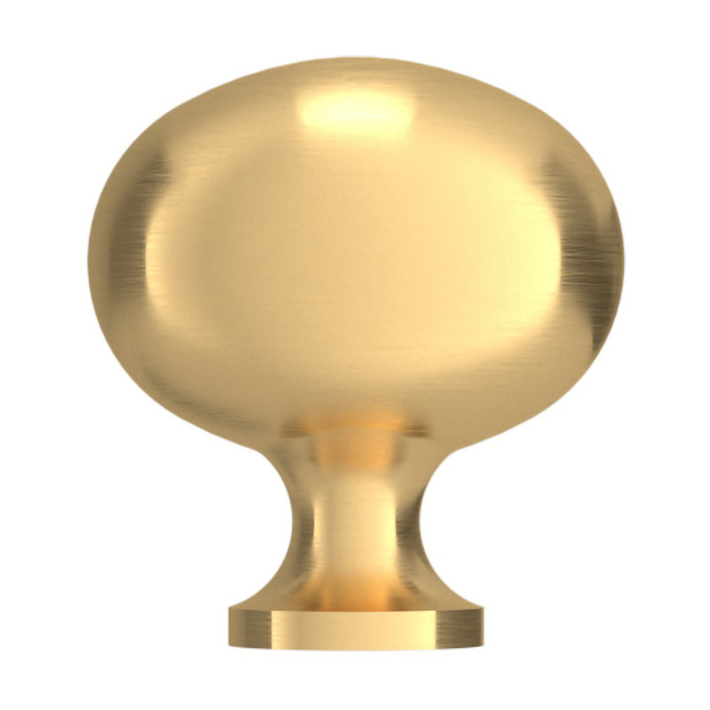 4913 Oval Knob, Satin Brass