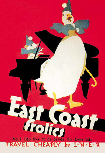 « east coast frolics » par frank newbould, affiche rétro, H 42 po x l 28 po x P 1,5 po
