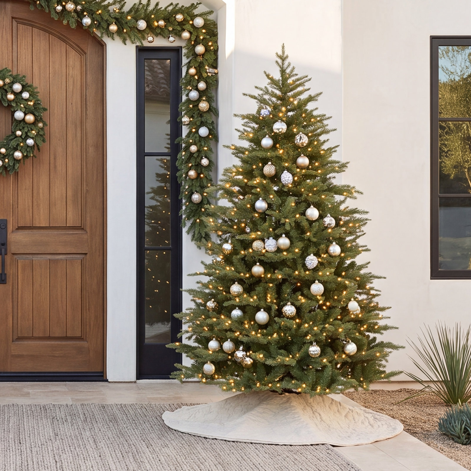 Nordic Spruce Medium Tree with Clear Lights, 7.5'