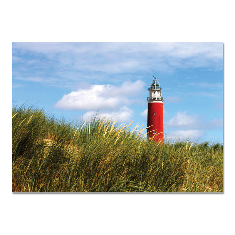 Red Lighthouse by Giallobus - No Frame Print on Plastic / Acrylic, 65cm H x 95cm W