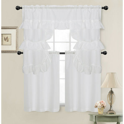 Sonja Ruffled Kitchen Curtain
